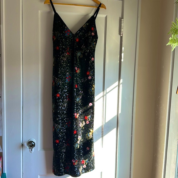 Rare Runway Erdem For H&M Floral Sequined Evening Dress ASO Celeb US 4 EU 34 - Picture 9 of 14